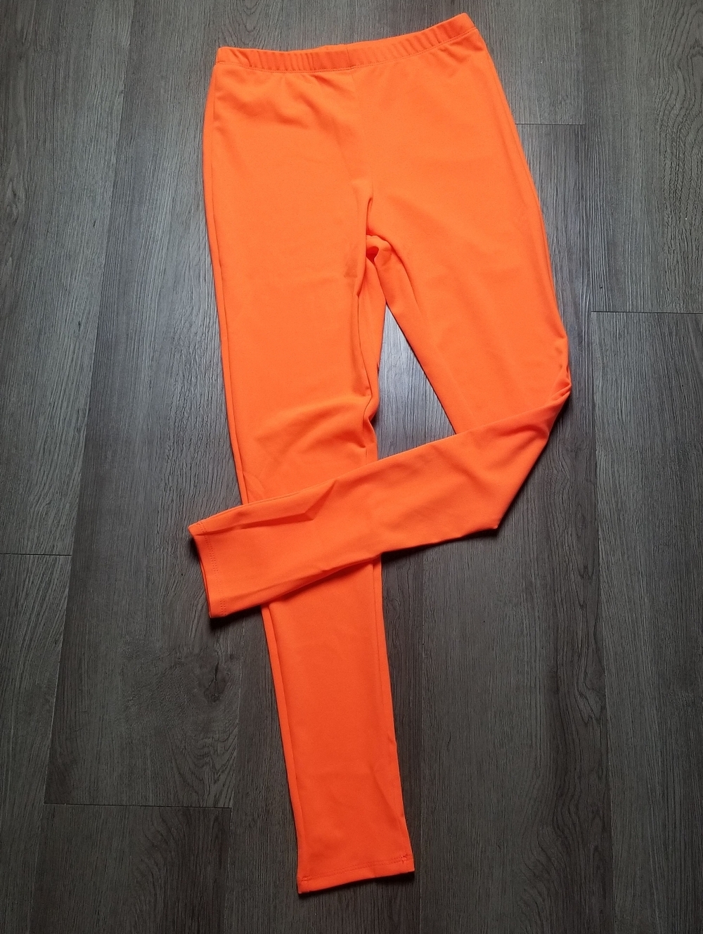 Capella Apparel Women's Orange Stretch Leggings (Size M/Junior)